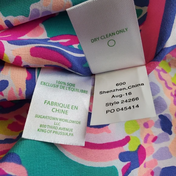 HTF Lilly Pulitzer Lettie Silk Caftan Small Safari Sighted Flowy Oversizedβ Med - Picture 8 of 16